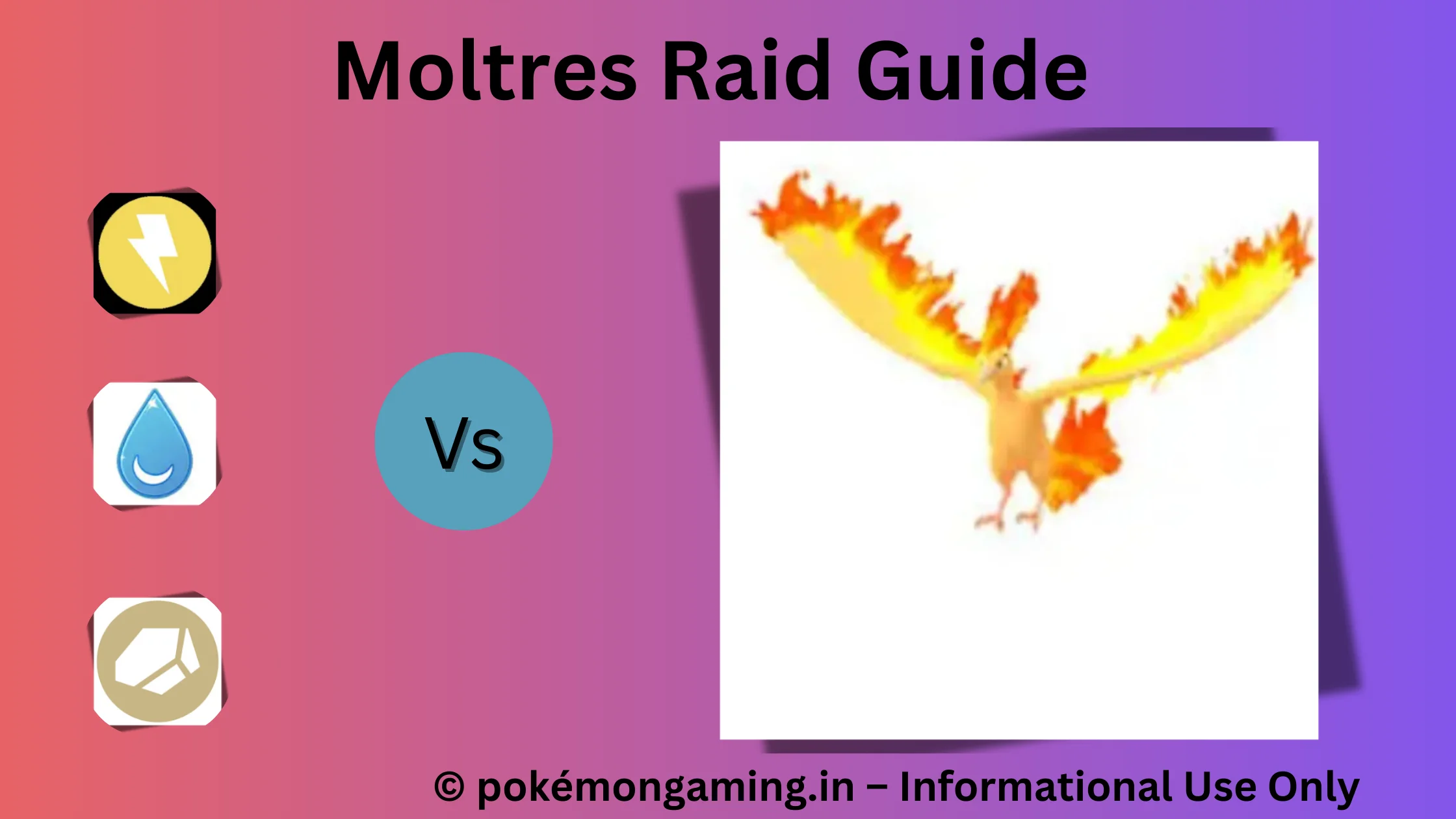 Moltres Pokémon GO Raid Boss US/UK