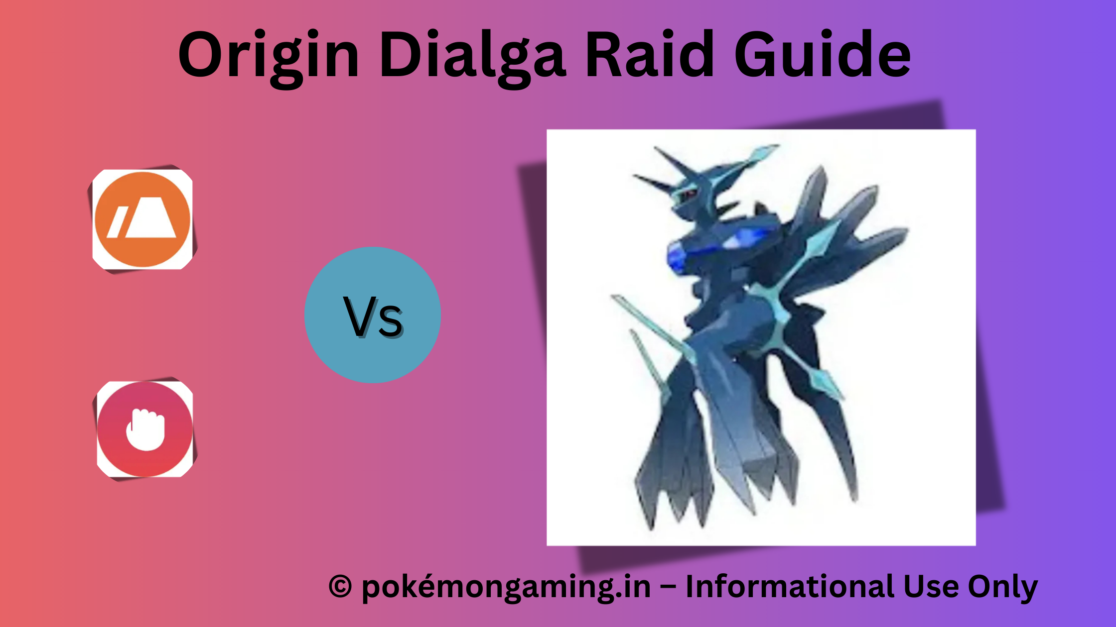 Origin Dialga Pokémon GO Raid Boss US/UK