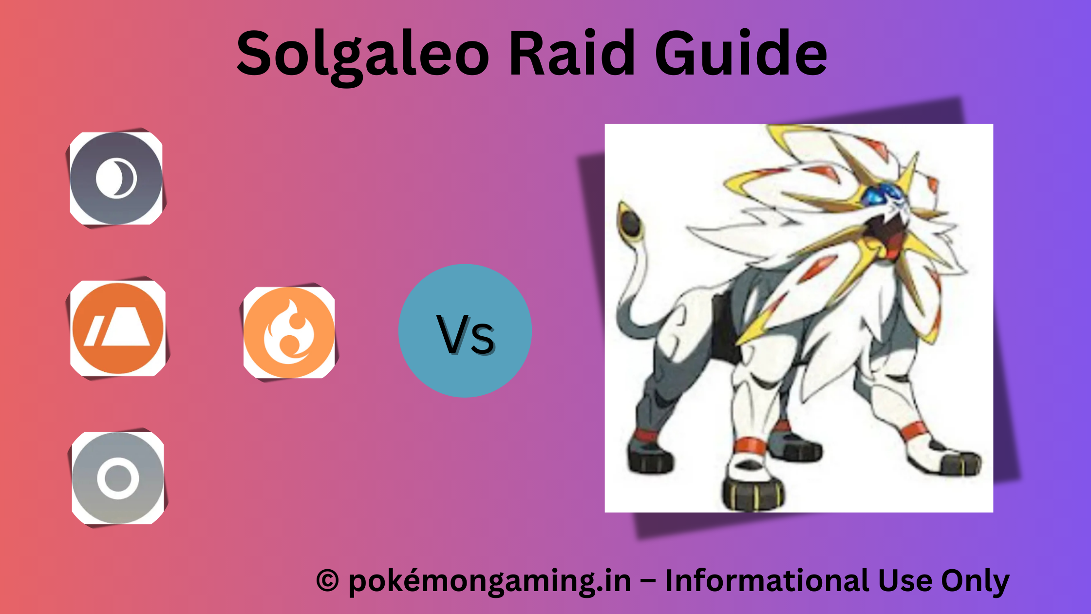 Solgaleo Pokémon GO Raid Boss US/UK