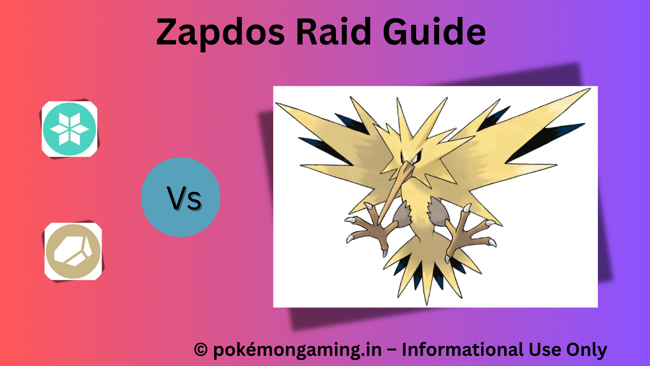 Zapdos Pokémon GO Raid Boss US/UK